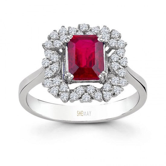 Пръстен с рубин и диаманти 1.68 карата